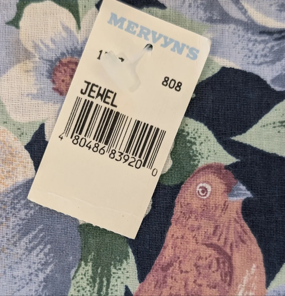 NEW Floral & Bird Napkins Set of 8 Mervyn's 80s 90s Vintage Cottagecore Cotton X